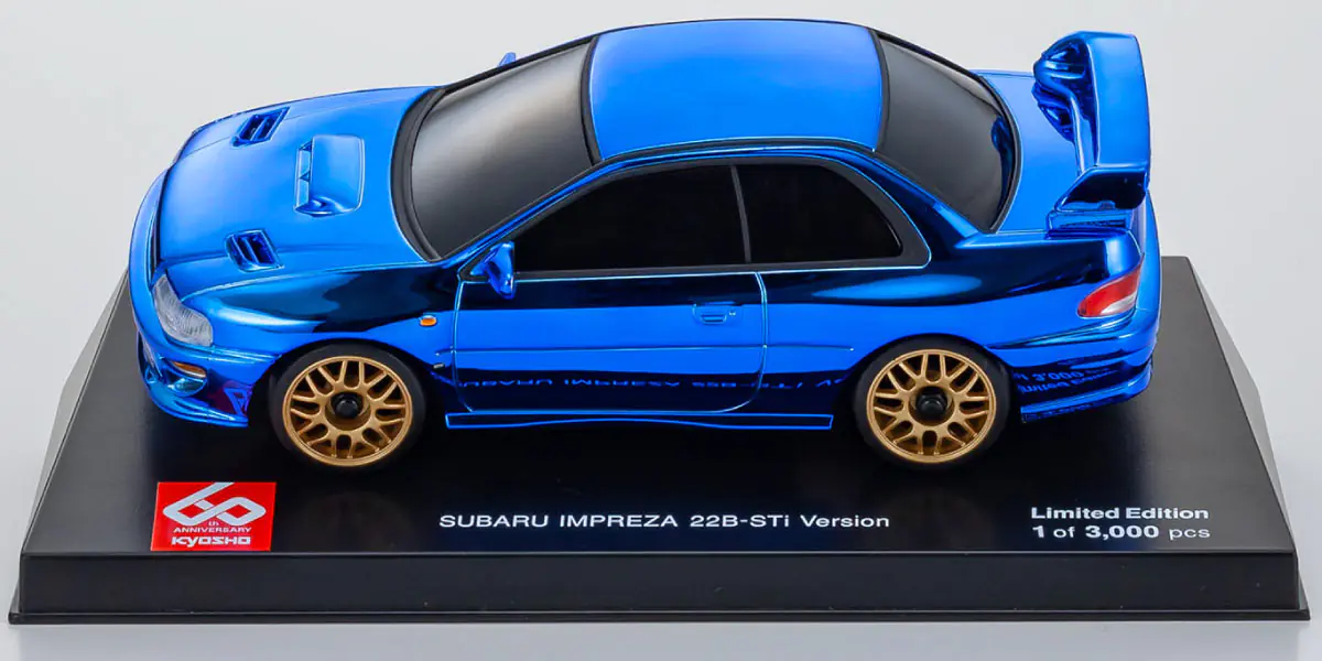 SUBARU Impreza 22B-STi Version Chrome Blue Kyosho 60th Anniversary