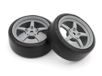 Premounted Drift Tire FZ02 (5SpokeRacing/2p) FATH705GYD