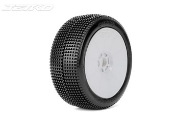 Jetko Sting Super Soft 1:8 Buggy Pre-glued on White Revo Rims (2 szt.) JK1001SSRW