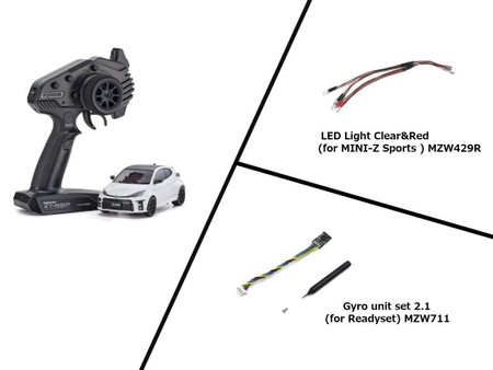 MINI-Z RWD MR-04 ReadySet Toyota GR YARIS Platinum White Pearl Mica 32360PW