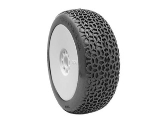 AKA Scribble 1:8 Buggy Tyre S-Soft Longwear on white Evo Wheel (2) 14030QRW