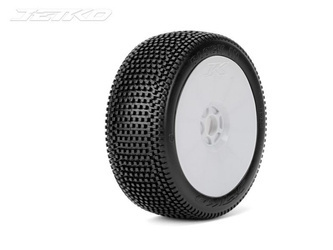 Jetko Block In Ultra Soft 1:8 Buggy Pre-glued White Revo Rims (2 szt.) JK1002USRW