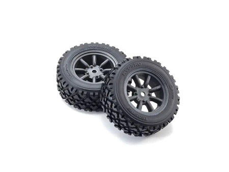 Glued Vintage Rally Tire FZ02-R(M) (8-Spoke Watanabe Wheel/Black Metallic/2pcs) FATH709BKM