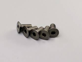 Zestaw śrubek Flat Head Screw (Hex/Titanium/M4x10/5 szt.) 1-S34010HT