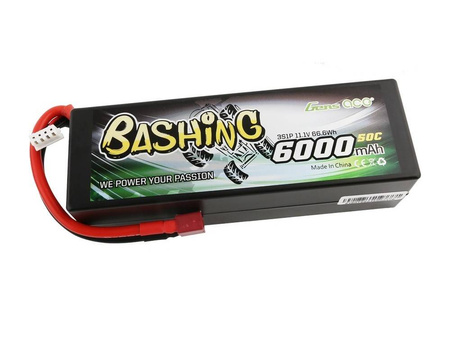 GENS ACE BATTERY LIPO 3S 11.1V 6000 50C (DEANS) 139X46X40MM 395G