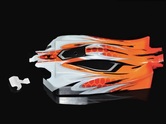 BODY 1/8 COBRA E-BUGGY ORANGE SER170323