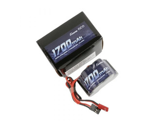 Gens ace Rx Battery NiMh 6.0V-1700Mah (Dual JR-JST) 125g - Hump