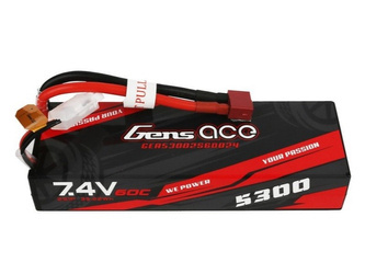 Gens ace Battery LiPo 2S 7.4V-5300-60C (Deans) 139x47x25mm 260g