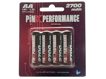 Pink Performance Batteries R6-AA Ni-Mh 2700 mAh (4 szt.) 50X14mm 120g PP2-2700AA