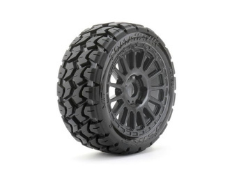 Jetko EX Tomahawk 1:8 Buggy Belted Tyre Black Wheels 17mm Hex (2 szt.) JK1501RB