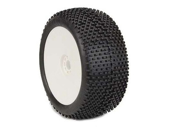 AKA 1:8 I-Beam Truggy Tyre Soft on white Evo Wheels (2 sztuki) AKA14111SRW