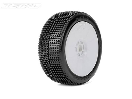 Jetko Sting Soft 1:8 Buggy Pre-glued on White Revo Rims (2 szt.) JK1001SRW