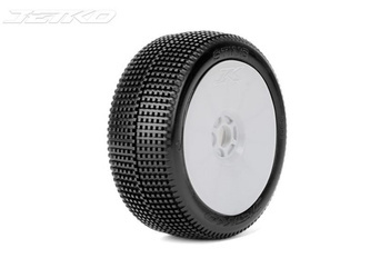 Jetko Sting Soft 1:8 Buggy Pre-glued on White Revo Rims (2 szt.) JK1001SRW