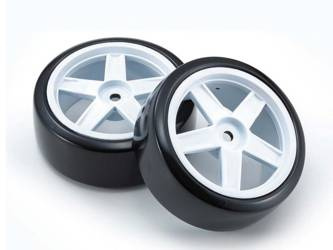 Premounted Drift Tire FZ02 (5Spoke/White/2p) FATH704WD