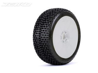 Jetko Dirt Slinger Soft 1:8 Buggy Pre-glued on White Revo Rims (2 szt.) JK1005SRW