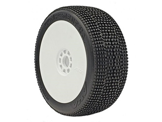 AKA Component 2AB 1:8 Buggy Tyre Medium LW on white rims (2)