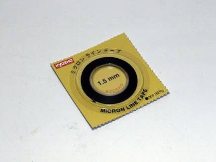 Taśma Kyosho Black Micron 1,5mm x 5m 1842BK